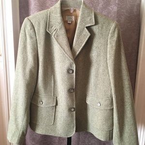 L.L. Bean Women's Olive Pea Coat